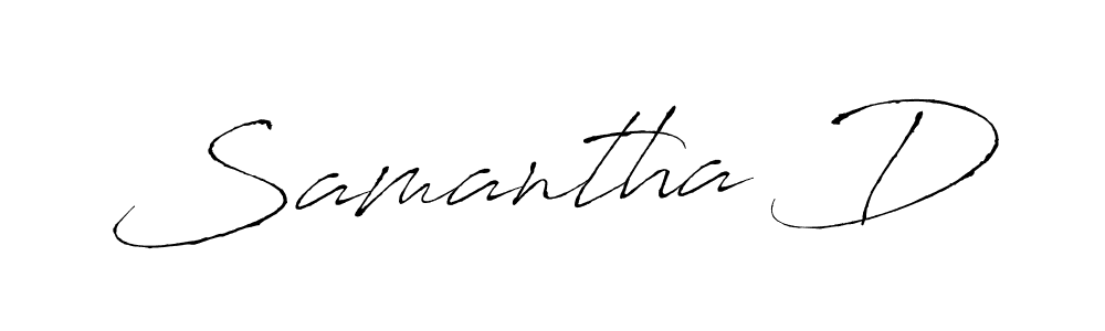 This is the best signature style for the Samantha D name. Also you like these signature font (Antro_Vectra). Mix name signature. Samantha D signature style 6 images and pictures png