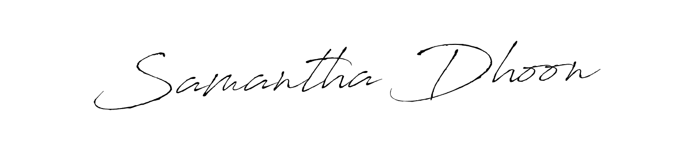 You should practise on your own different ways (Antro_Vectra) to write your name (Samantha Dhoon) in signature. don't let someone else do it for you. Samantha Dhoon signature style 6 images and pictures png