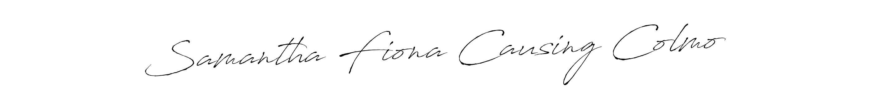 Samantha Fiona Causing Colmo stylish signature style. Best Handwritten Sign (Antro_Vectra) for my name. Handwritten Signature Collection Ideas for my name Samantha Fiona Causing Colmo. Samantha Fiona Causing Colmo signature style 6 images and pictures png