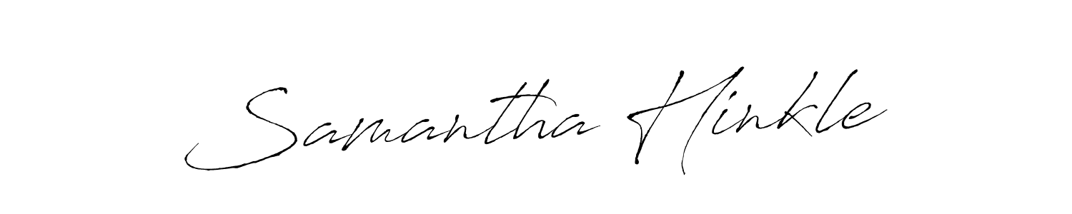 How to make Samantha Hinkle name signature. Use Antro_Vectra style for creating short signs online. This is the latest handwritten sign. Samantha Hinkle signature style 6 images and pictures png
