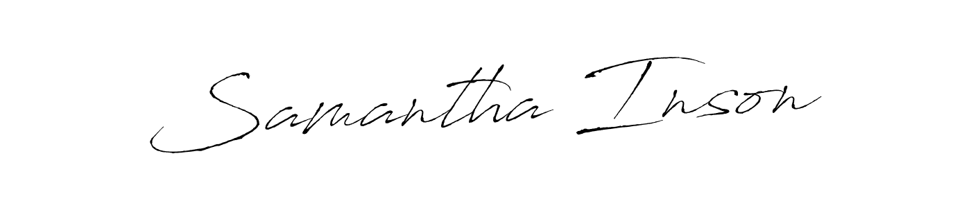 Samantha Inson stylish signature style. Best Handwritten Sign (Antro_Vectra) for my name. Handwritten Signature Collection Ideas for my name Samantha Inson. Samantha Inson signature style 6 images and pictures png