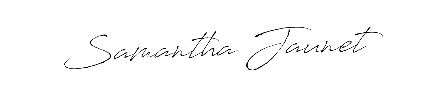 if you are searching for the best signature style for your name Samantha Jaunet. so please give up your signature search. here we have designed multiple signature styles  using Antro_Vectra. Samantha Jaunet signature style 6 images and pictures png
