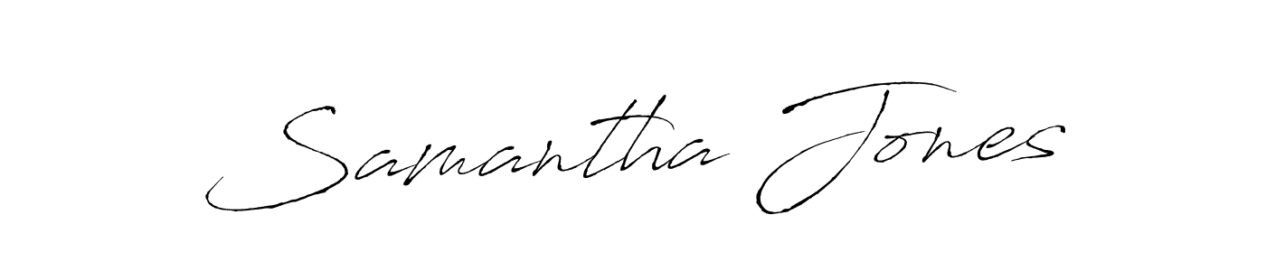 The best way (Antro_Vectra) to make a short signature is to pick only two or three words in your name. The name Samantha Jones include a total of six letters. For converting this name. Samantha Jones signature style 6 images and pictures png