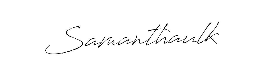 Create a beautiful signature design for name Samanthaulk. With this signature (Antro_Vectra) fonts, you can make a handwritten signature for free. Samanthaulk signature style 6 images and pictures png