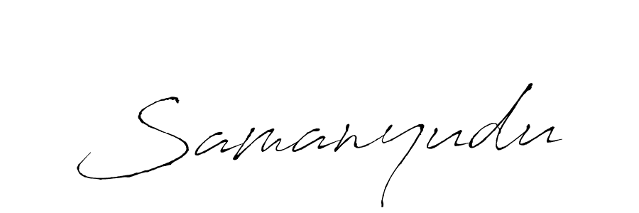 Make a beautiful signature design for name Samanyudu. With this signature (Antro_Vectra) style, you can create a handwritten signature for free. Samanyudu signature style 6 images and pictures png