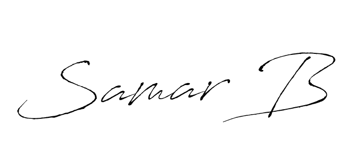 How to make Samar B name signature. Use Antro_Vectra style for creating short signs online. This is the latest handwritten sign. Samar B signature style 6 images and pictures png