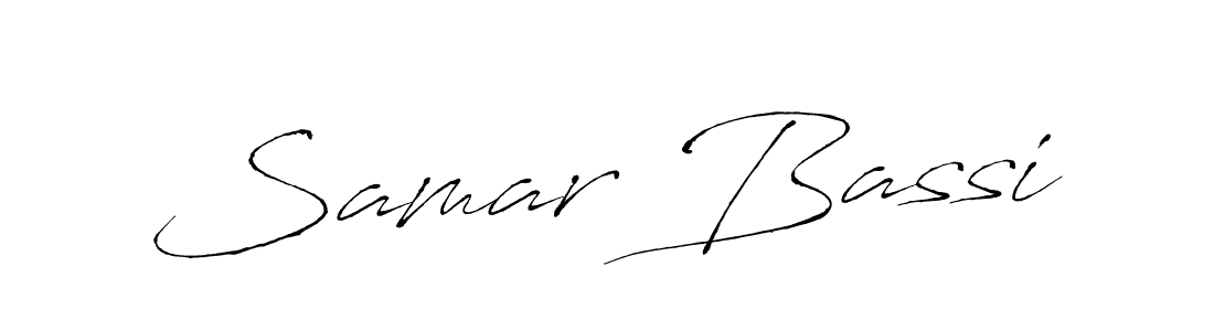 How to make Samar Bassi name signature. Use Antro_Vectra style for creating short signs online. This is the latest handwritten sign. Samar Bassi signature style 6 images and pictures png