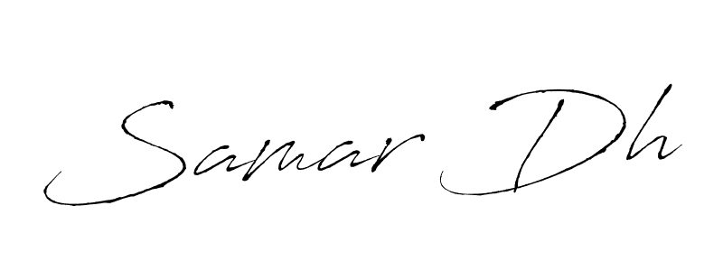 The best way (Antro_Vectra) to make a short signature is to pick only two or three words in your name. The name Samar Dh include a total of six letters. For converting this name. Samar Dh signature style 6 images and pictures png