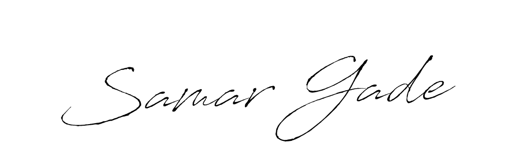 The best way (Antro_Vectra) to make a short signature is to pick only two or three words in your name. The name Samar Gade include a total of six letters. For converting this name. Samar Gade signature style 6 images and pictures png