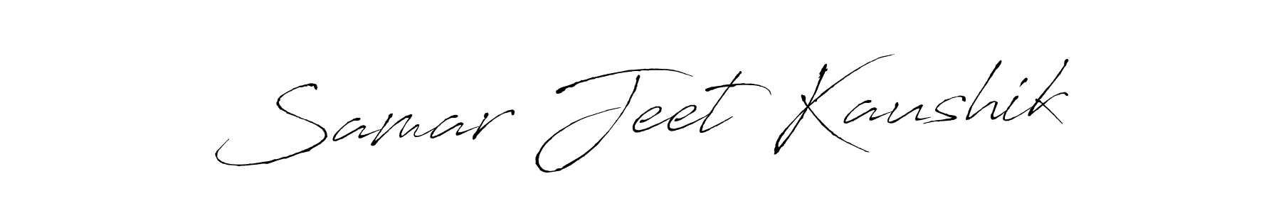 The best way (Antro_Vectra) to make a short signature is to pick only two or three words in your name. The name Samar Jeet Kaushik include a total of six letters. For converting this name. Samar Jeet Kaushik signature style 6 images and pictures png