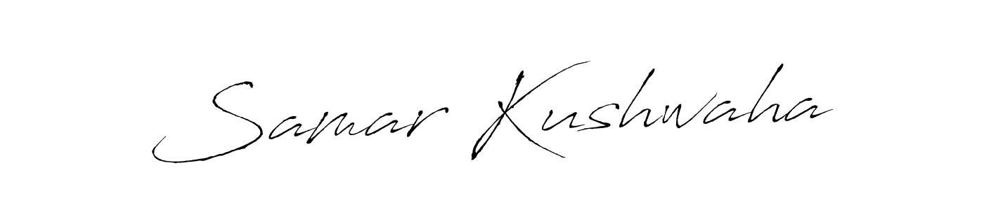 Make a beautiful signature design for name Samar Kushwaha. With this signature (Antro_Vectra) style, you can create a handwritten signature for free. Samar Kushwaha signature style 6 images and pictures png