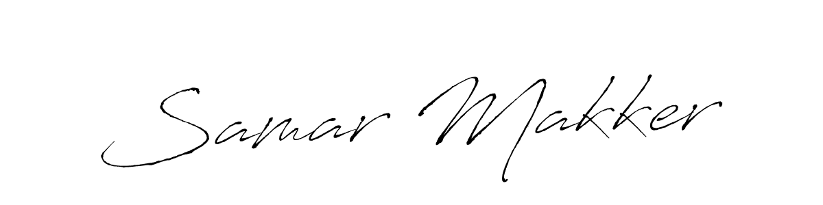 You should practise on your own different ways (Antro_Vectra) to write your name (Samar Makker) in signature. don't let someone else do it for you. Samar Makker signature style 6 images and pictures png