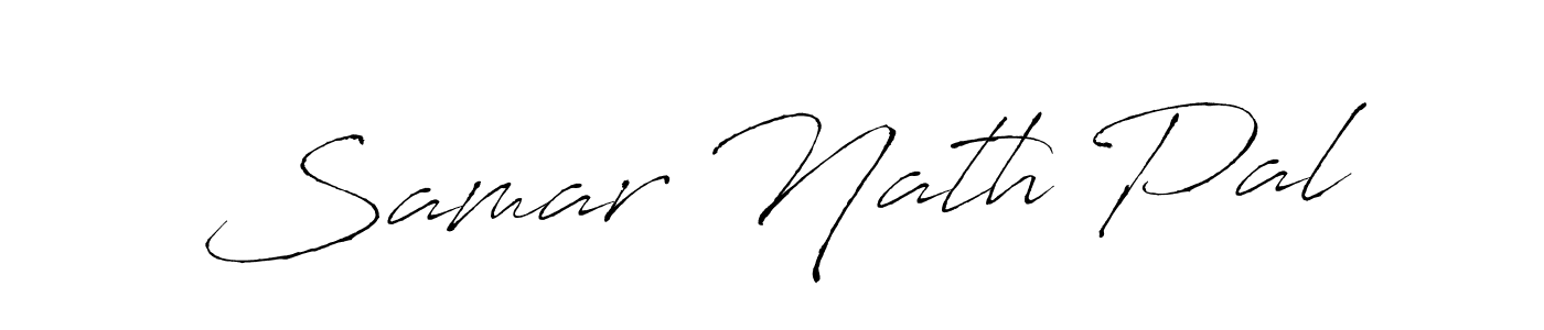 How to make Samar Nath Pal name signature. Use Antro_Vectra style for creating short signs online. This is the latest handwritten sign. Samar Nath Pal signature style 6 images and pictures png