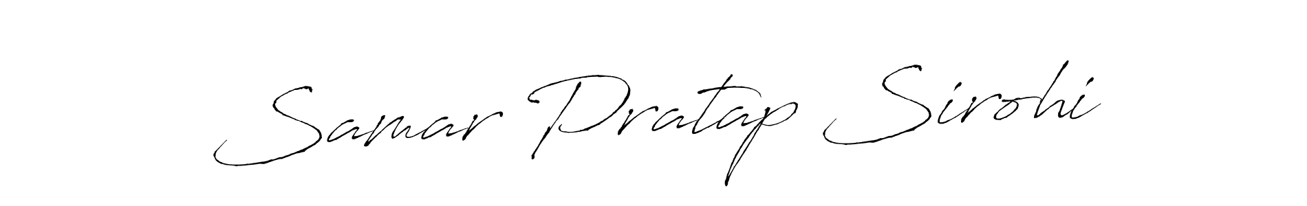 Antro_Vectra is a professional signature style that is perfect for those who want to add a touch of class to their signature. It is also a great choice for those who want to make their signature more unique. Get Samar Pratap Sirohi name to fancy signature for free. Samar Pratap Sirohi signature style 6 images and pictures png