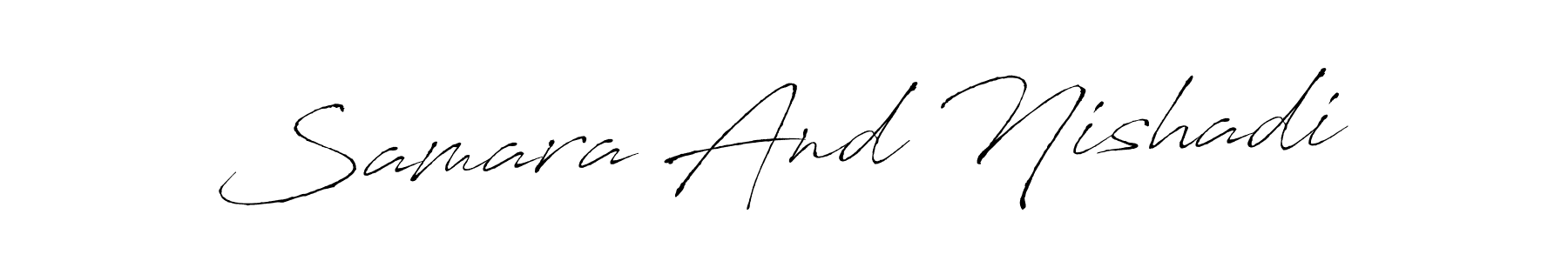 Similarly Antro_Vectra is the best handwritten signature design. Signature creator online .You can use it as an online autograph creator for name Samara And Nishadi. Samara And Nishadi signature style 6 images and pictures png