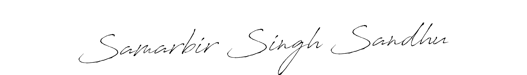 Create a beautiful signature design for name Samarbir Singh Sandhu. With this signature (Antro_Vectra) fonts, you can make a handwritten signature for free. Samarbir Singh Sandhu signature style 6 images and pictures png