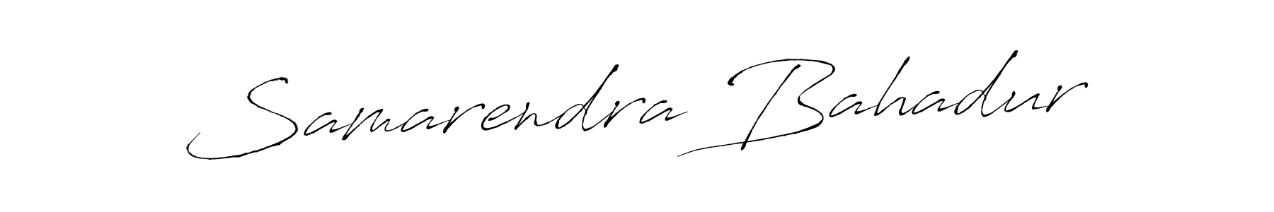 Create a beautiful signature design for name Samarendra Bahadur. With this signature (Antro_Vectra) fonts, you can make a handwritten signature for free. Samarendra Bahadur signature style 6 images and pictures png