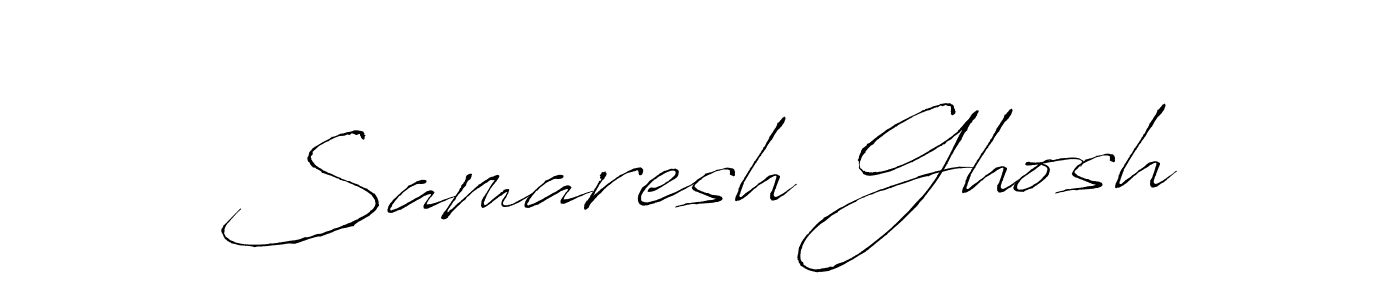 How to make Samaresh Ghosh name signature. Use Antro_Vectra style for creating short signs online. This is the latest handwritten sign. Samaresh Ghosh signature style 6 images and pictures png