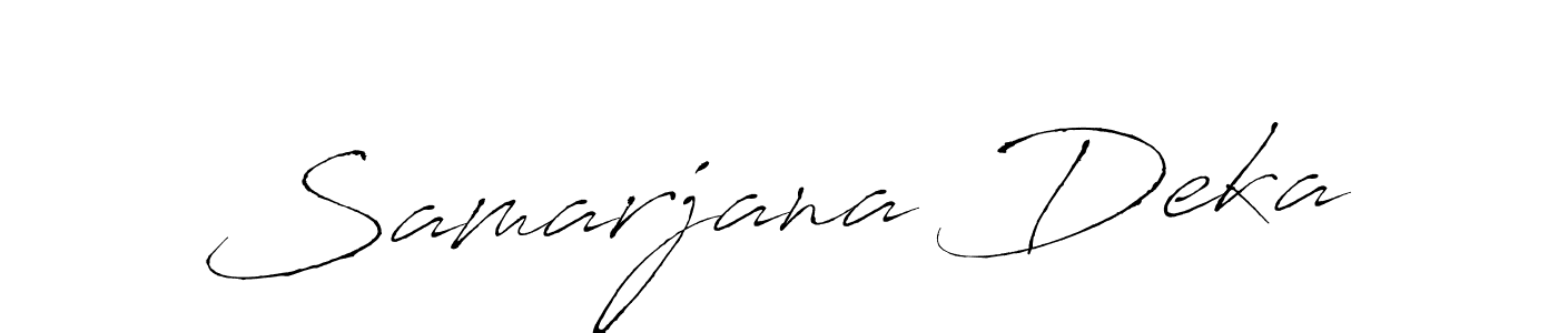 You should practise on your own different ways (Antro_Vectra) to write your name (Samarjana Deka) in signature. don't let someone else do it for you. Samarjana Deka signature style 6 images and pictures png