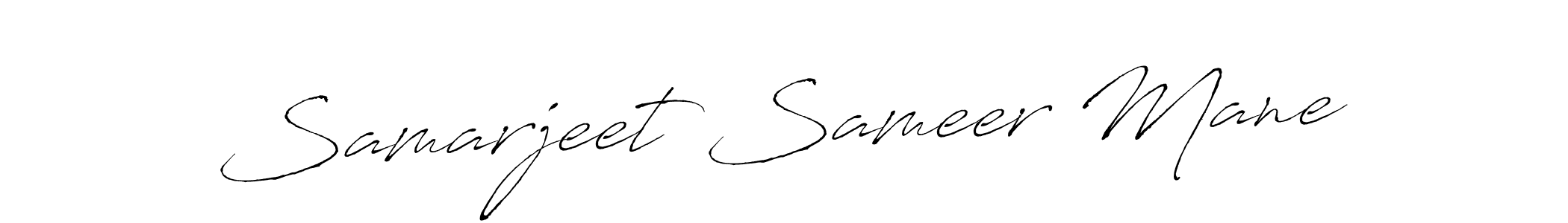 Use a signature maker to create a handwritten signature online. With this signature software, you can design (Antro_Vectra) your own signature for name Samarjeet Sameer Mane. Samarjeet Sameer Mane signature style 6 images and pictures png