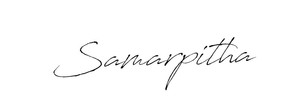 How to make Samarpitha name signature. Use Antro_Vectra style for creating short signs online. This is the latest handwritten sign. Samarpitha signature style 6 images and pictures png