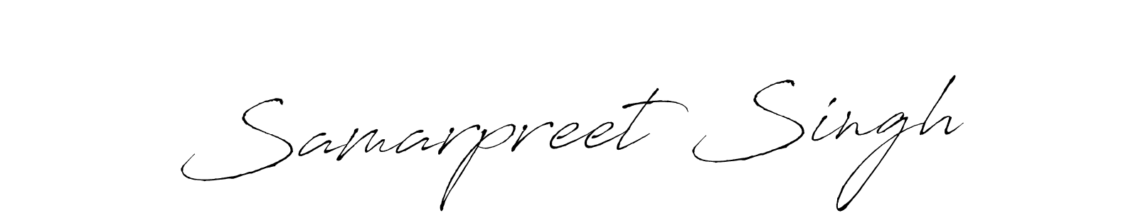 Make a beautiful signature design for name Samarpreet Singh. With this signature (Antro_Vectra) style, you can create a handwritten signature for free. Samarpreet Singh signature style 6 images and pictures png
