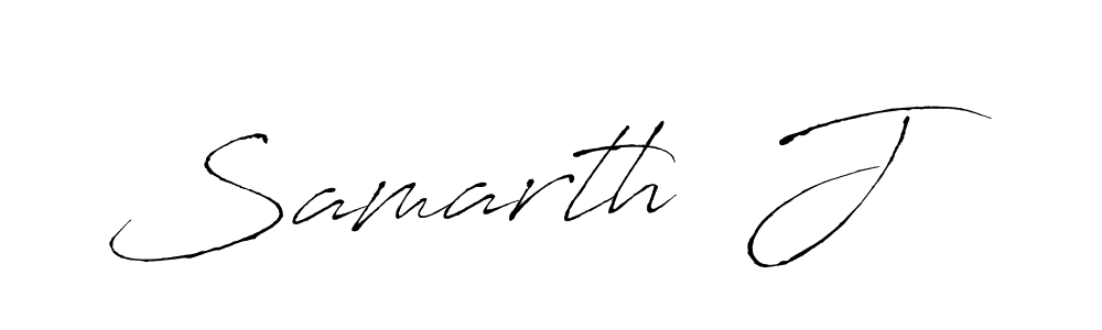 Create a beautiful signature design for name Samarth  J. With this signature (Antro_Vectra) fonts, you can make a handwritten signature for free. Samarth  J signature style 6 images and pictures png