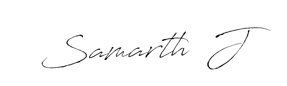 Create a beautiful signature design for name Samarth  J. With this signature (Antro_Vectra) fonts, you can make a handwritten signature for free. Samarth  J signature style 6 images and pictures png