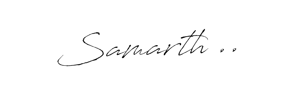 Create a beautiful signature design for name Samarth ... With this signature (Antro_Vectra) fonts, you can make a handwritten signature for free. Samarth .. signature style 6 images and pictures png