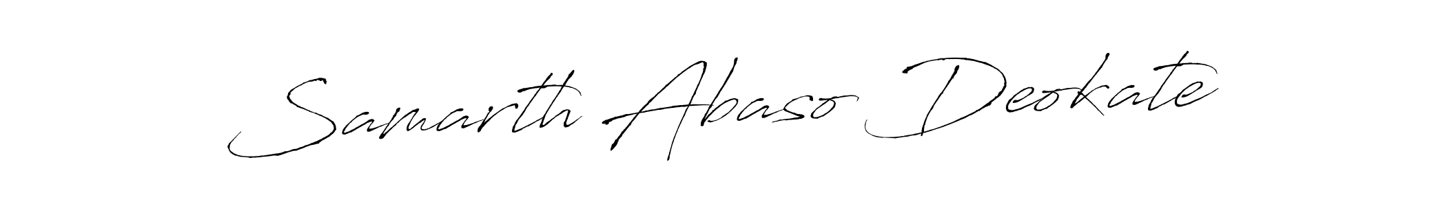 Create a beautiful signature design for name Samarth Abaso Deokate. With this signature (Antro_Vectra) fonts, you can make a handwritten signature for free. Samarth Abaso Deokate signature style 6 images and pictures png