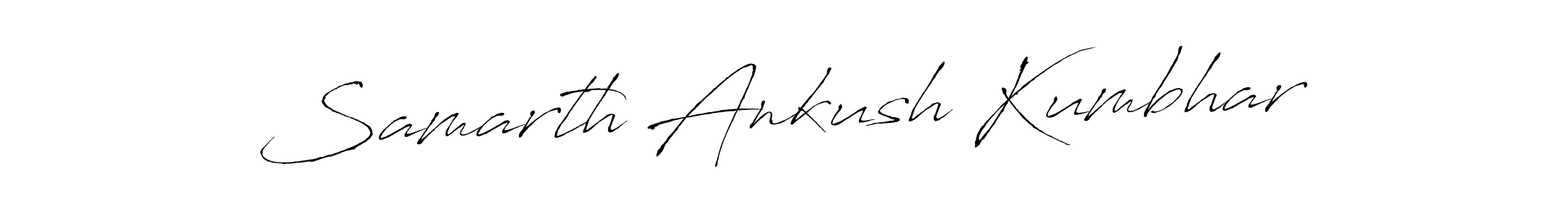 Antro_Vectra is a professional signature style that is perfect for those who want to add a touch of class to their signature. It is also a great choice for those who want to make their signature more unique. Get Samarth Ankush Kumbhar name to fancy signature for free. Samarth Ankush Kumbhar signature style 6 images and pictures png