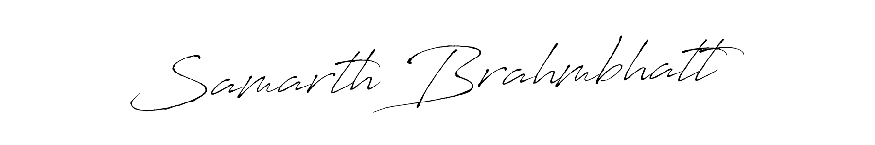 Make a beautiful signature design for name Samarth Brahmbhatt. With this signature (Antro_Vectra) style, you can create a handwritten signature for free. Samarth Brahmbhatt signature style 6 images and pictures png