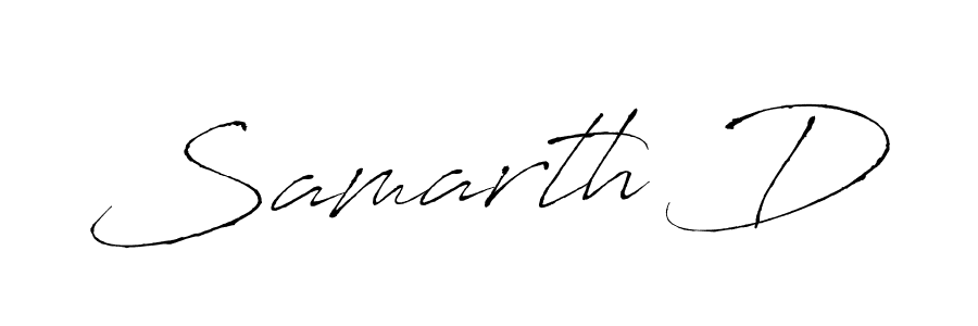 Use a signature maker to create a handwritten signature online. With this signature software, you can design (Antro_Vectra) your own signature for name Samarth D. Samarth D signature style 6 images and pictures png