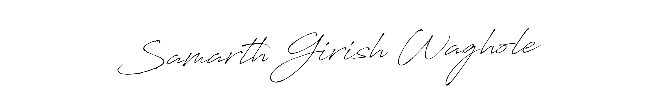 How to make Samarth Girish Waghole name signature. Use Antro_Vectra style for creating short signs online. This is the latest handwritten sign. Samarth Girish Waghole signature style 6 images and pictures png
