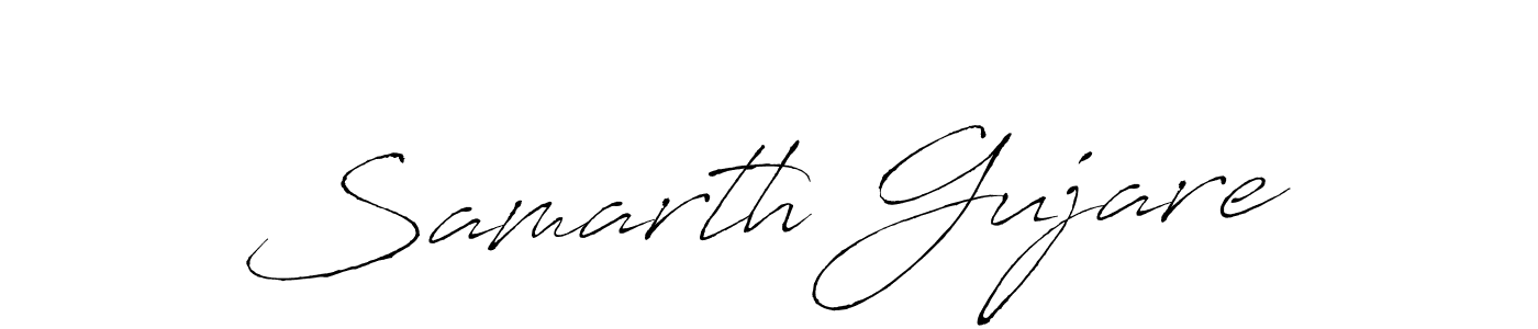 Make a beautiful signature design for name Samarth Gujare. With this signature (Antro_Vectra) style, you can create a handwritten signature for free. Samarth Gujare signature style 6 images and pictures png