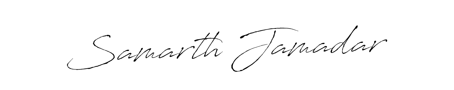 Antro_Vectra is a professional signature style that is perfect for those who want to add a touch of class to their signature. It is also a great choice for those who want to make their signature more unique. Get Samarth Jamadar name to fancy signature for free. Samarth Jamadar signature style 6 images and pictures png