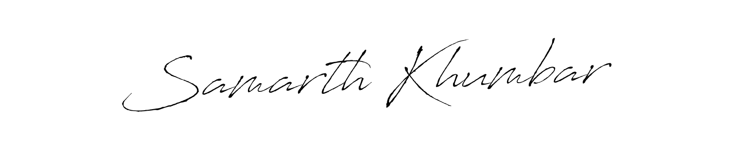 How to make Samarth Khumbar signature? Antro_Vectra is a professional autograph style. Create handwritten signature for Samarth Khumbar name. Samarth Khumbar signature style 6 images and pictures png