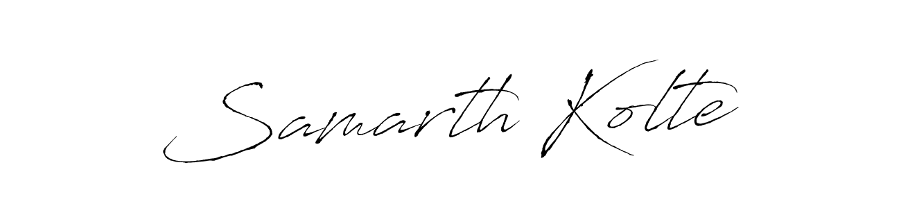 You should practise on your own different ways (Antro_Vectra) to write your name (Samarth Kolte) in signature. don't let someone else do it for you. Samarth Kolte signature style 6 images and pictures png