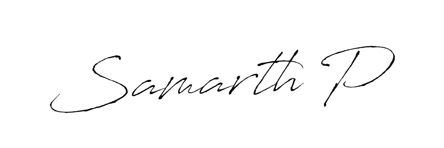 Design your own signature with our free online signature maker. With this signature software, you can create a handwritten (Antro_Vectra) signature for name Samarth P. Samarth P signature style 6 images and pictures png