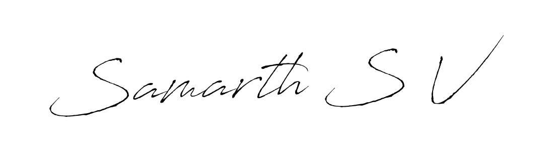 How to make Samarth S V signature? Antro_Vectra is a professional autograph style. Create handwritten signature for Samarth S V name. Samarth S V signature style 6 images and pictures png