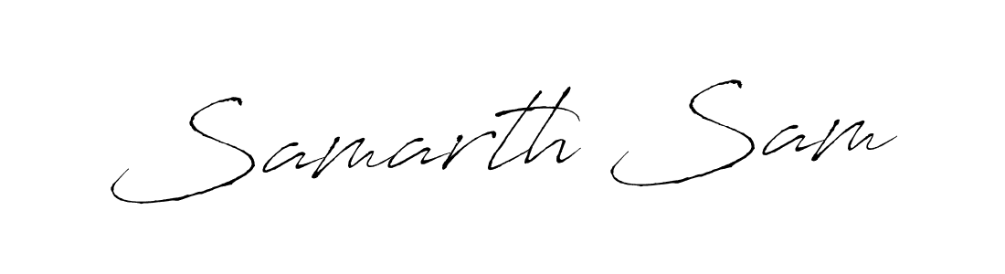 How to make Samarth Sam name signature. Use Antro_Vectra style for creating short signs online. This is the latest handwritten sign. Samarth Sam signature style 6 images and pictures png