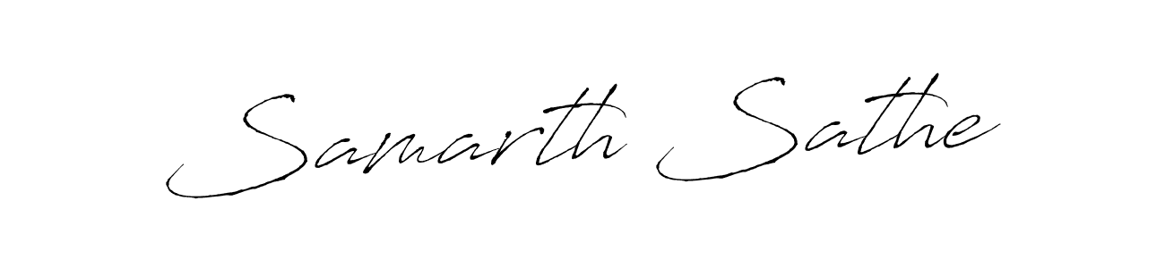 Samarth Sathe stylish signature style. Best Handwritten Sign (Antro_Vectra) for my name. Handwritten Signature Collection Ideas for my name Samarth Sathe. Samarth Sathe signature style 6 images and pictures png