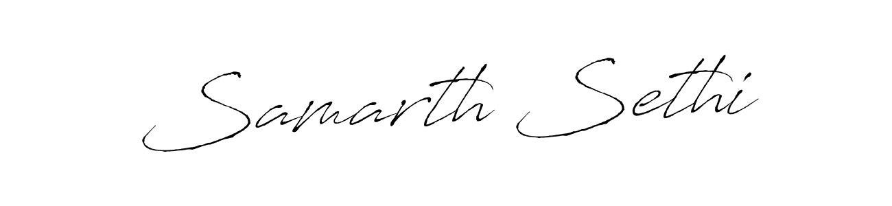 Make a beautiful signature design for name Samarth Sethi. With this signature (Antro_Vectra) style, you can create a handwritten signature for free. Samarth Sethi signature style 6 images and pictures png