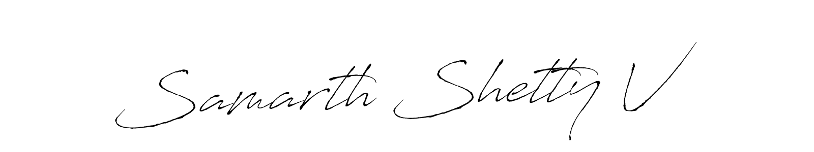 How to make Samarth Shetty V signature? Antro_Vectra is a professional autograph style. Create handwritten signature for Samarth Shetty V name. Samarth Shetty V signature style 6 images and pictures png