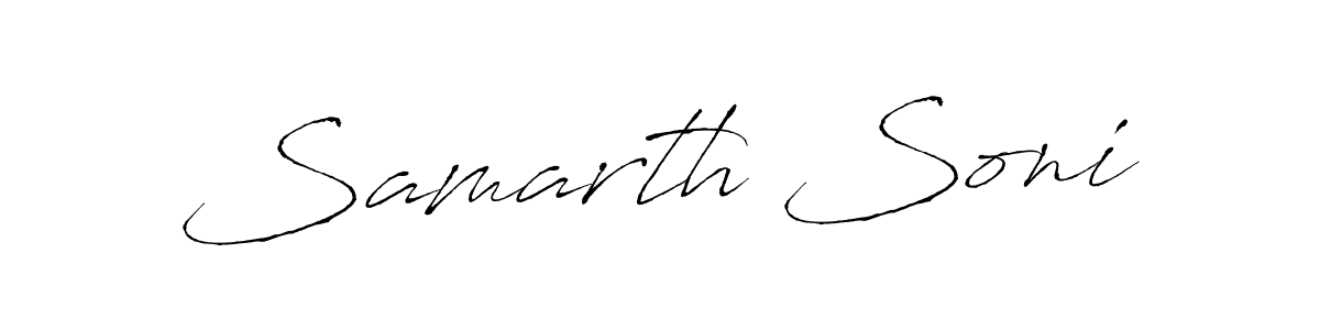 Use a signature maker to create a handwritten signature online. With this signature software, you can design (Antro_Vectra) your own signature for name Samarth Soni. Samarth Soni signature style 6 images and pictures png