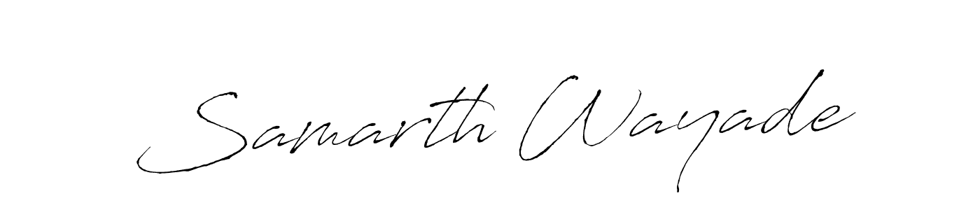 Design your own signature with our free online signature maker. With this signature software, you can create a handwritten (Antro_Vectra) signature for name Samarth Wayade. Samarth Wayade signature style 6 images and pictures png