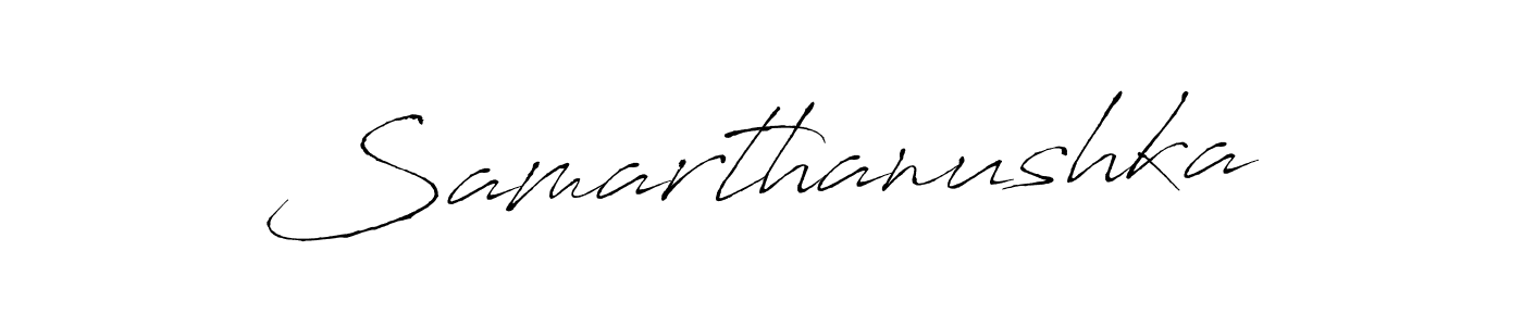Samarthanushka stylish signature style. Best Handwritten Sign (Antro_Vectra) for my name. Handwritten Signature Collection Ideas for my name Samarthanushka. Samarthanushka signature style 6 images and pictures png
