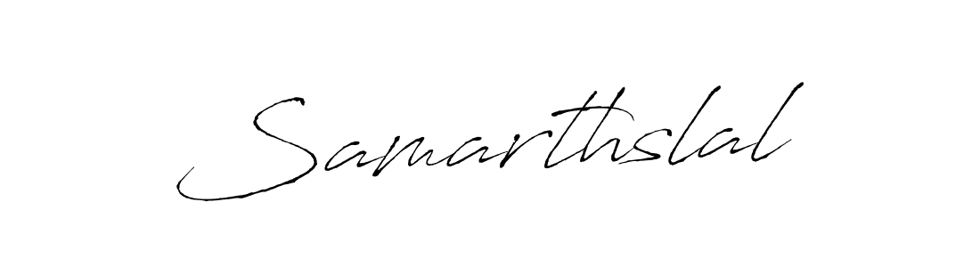 Design your own signature with our free online signature maker. With this signature software, you can create a handwritten (Antro_Vectra) signature for name Samarthslal. Samarthslal signature style 6 images and pictures png