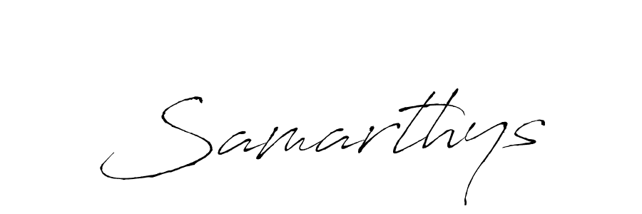 Similarly Antro_Vectra is the best handwritten signature design. Signature creator online .You can use it as an online autograph creator for name Samarthys. Samarthys signature style 6 images and pictures png