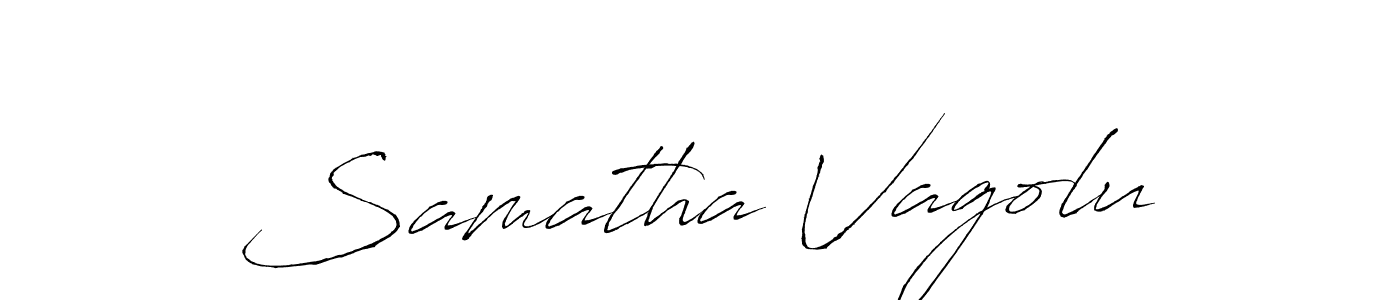 Create a beautiful signature design for name Samatha Vagolu. With this signature (Antro_Vectra) fonts, you can make a handwritten signature for free. Samatha Vagolu signature style 6 images and pictures png